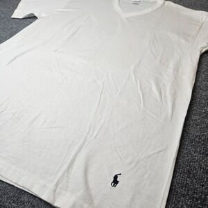 NWOT Lot Of 2 Polo Ralph Lauren Men's Vneck Tshirt Size Large White Logo Classic